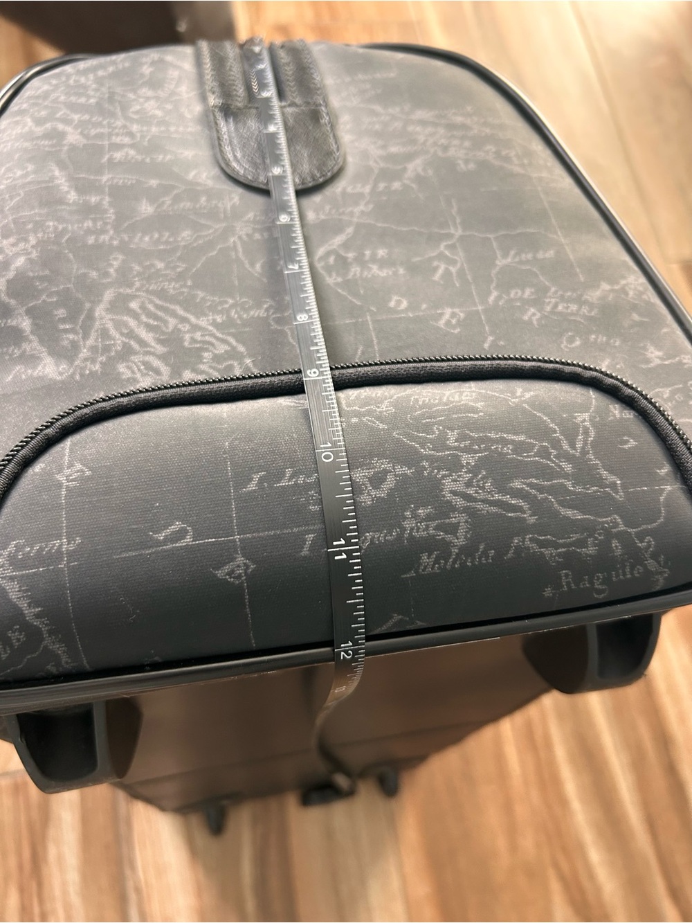 Patricia Nash Avola Trolley Duffel in Black Map - Rolling luggage weekender bag - Picture 12 of 16